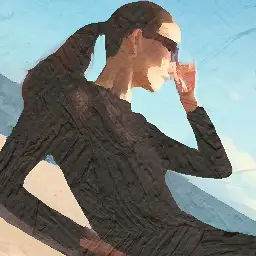 Carolina Herrera banner painting