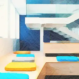 Groupe Les Échos-Le Parisien background painting